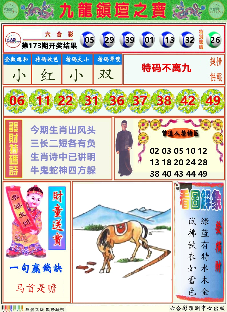 挂牌解特码A 第173期