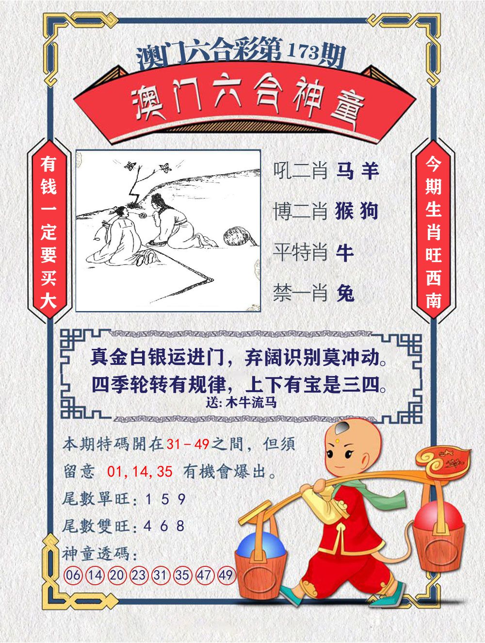 六合神童 第173期