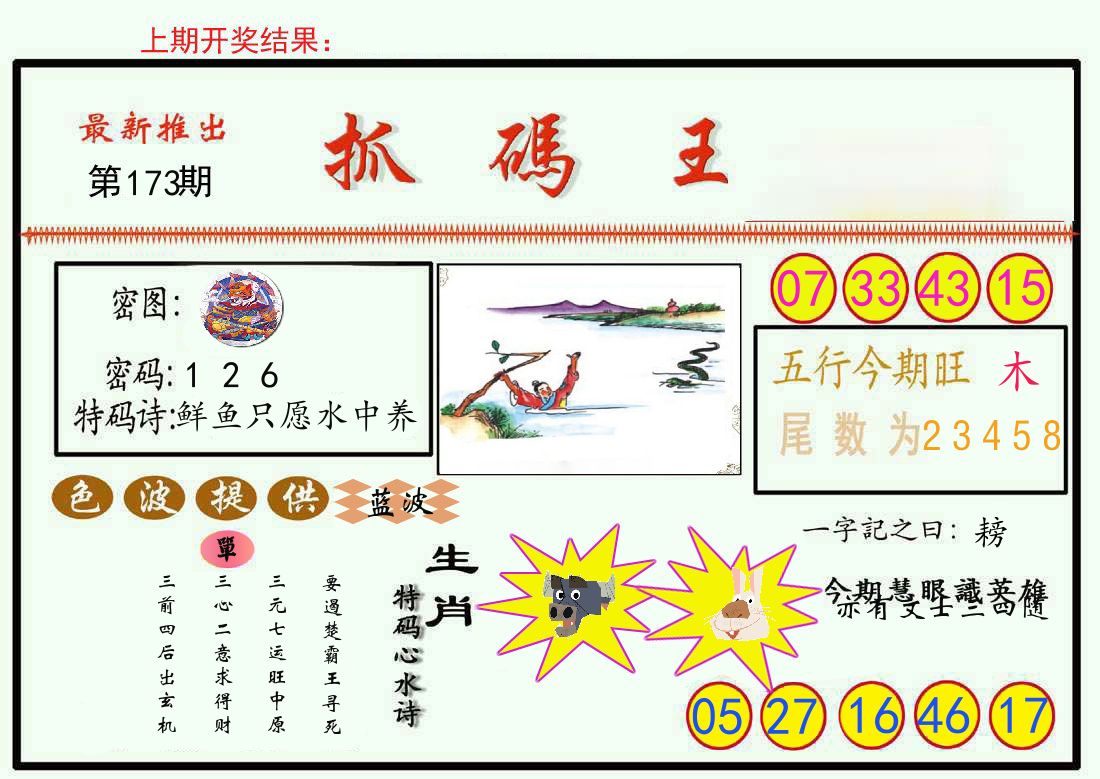 最新抓码王 第173期