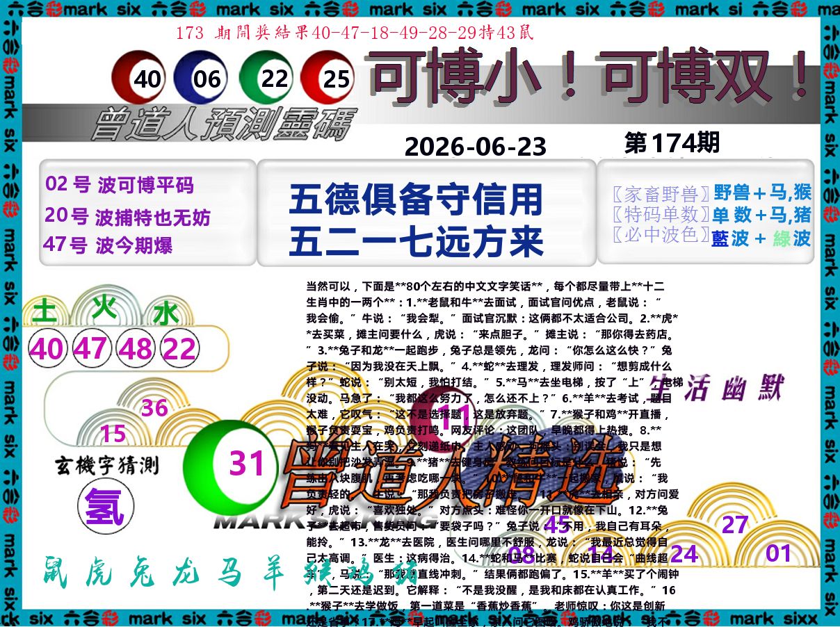 曾道人精选 第174期