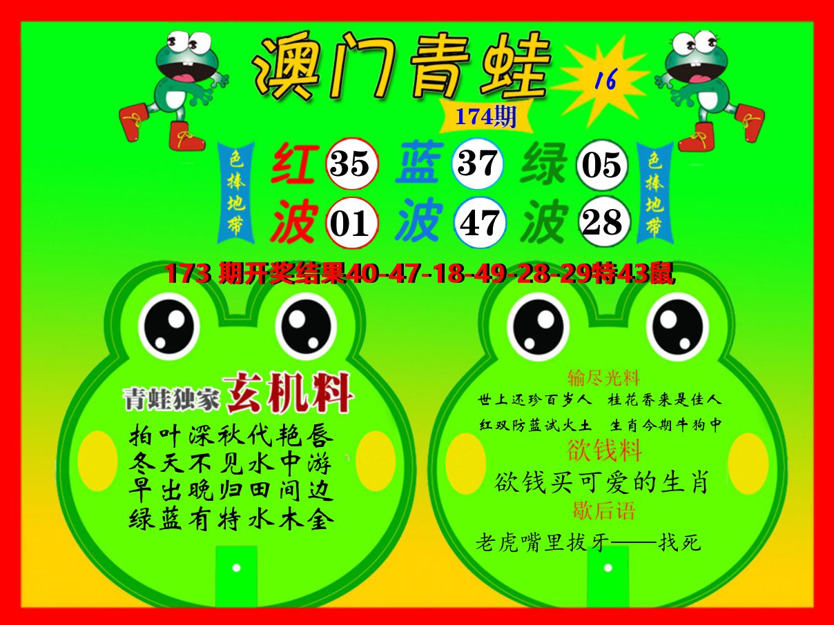 青蛙系列16 第174期