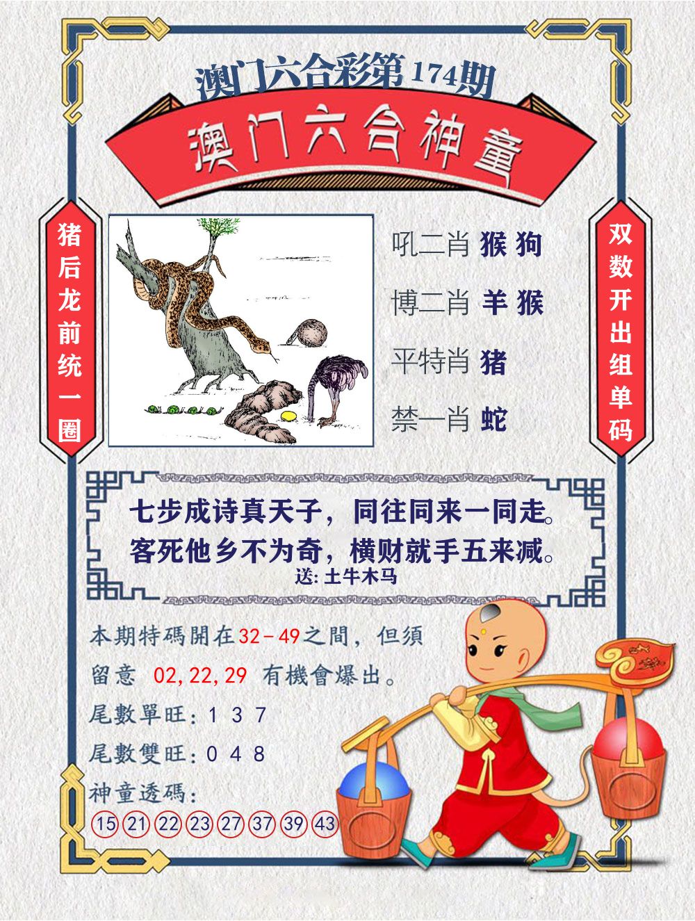 六合神童 第174期