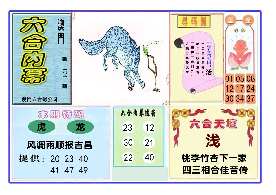 六合内幕 第174期