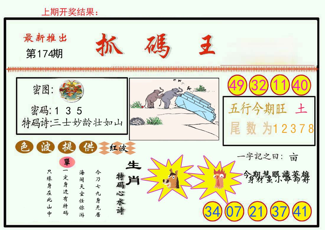 最新抓码王 第174期