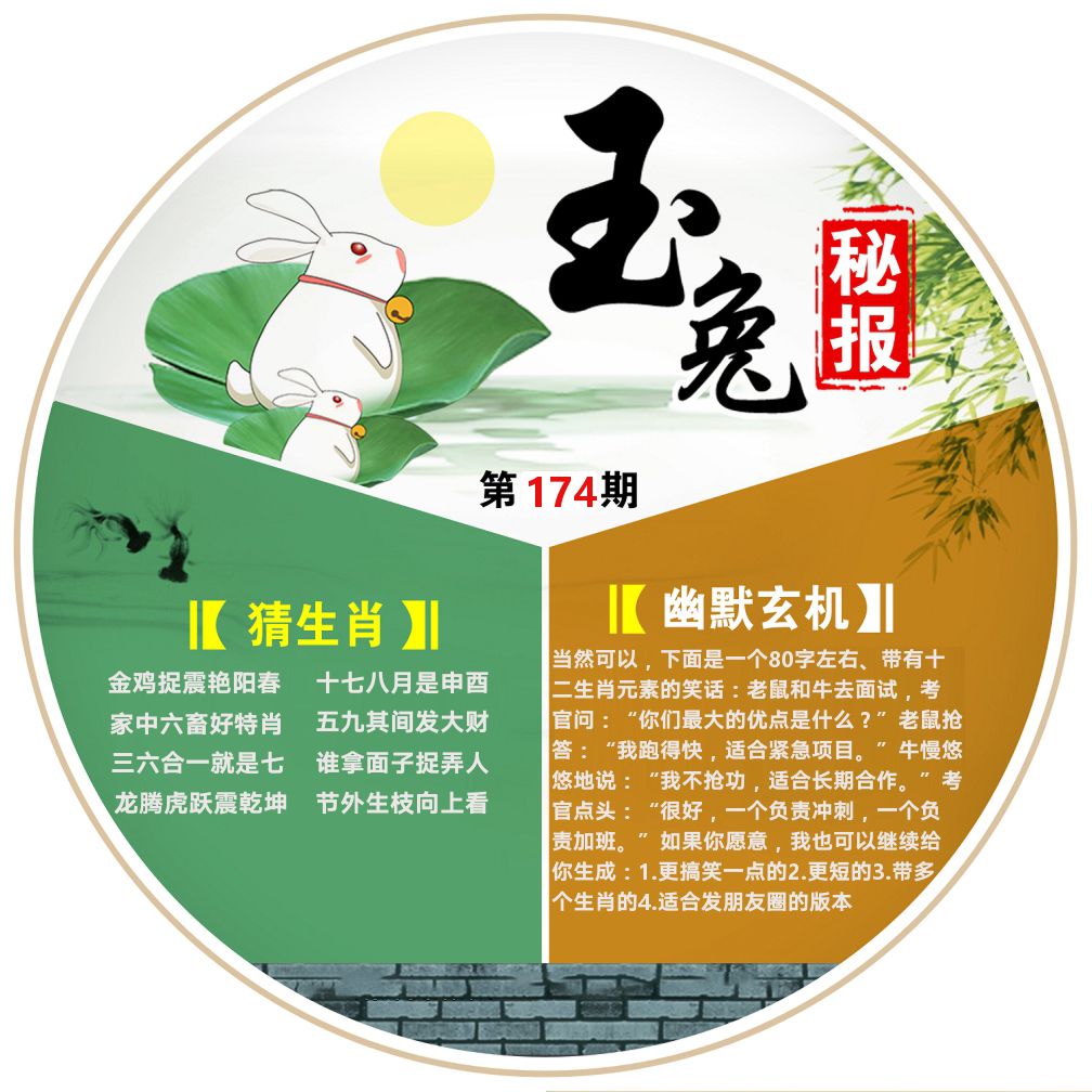 玉兔秘报 第174期