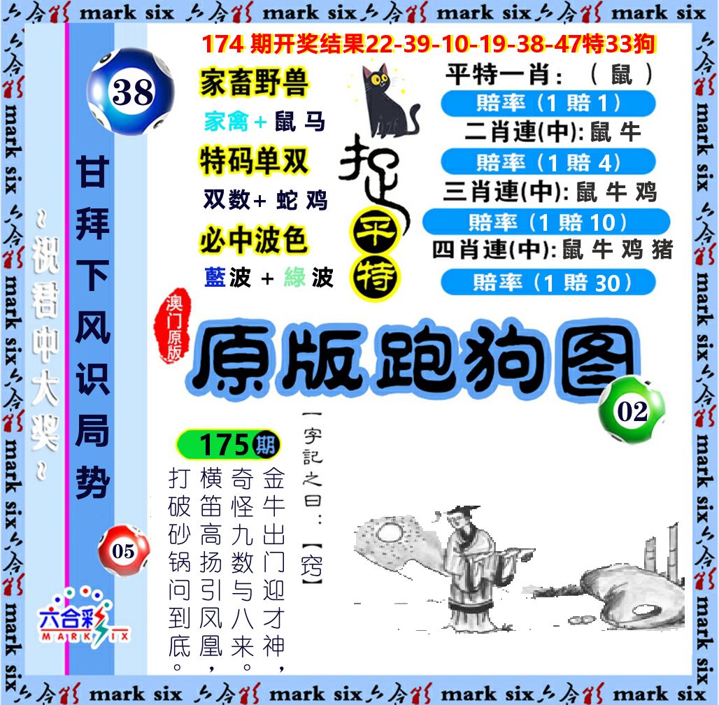 原版跑狗图 第175期