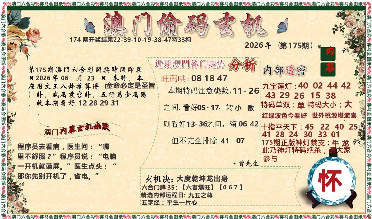 偷码玄机 第175期