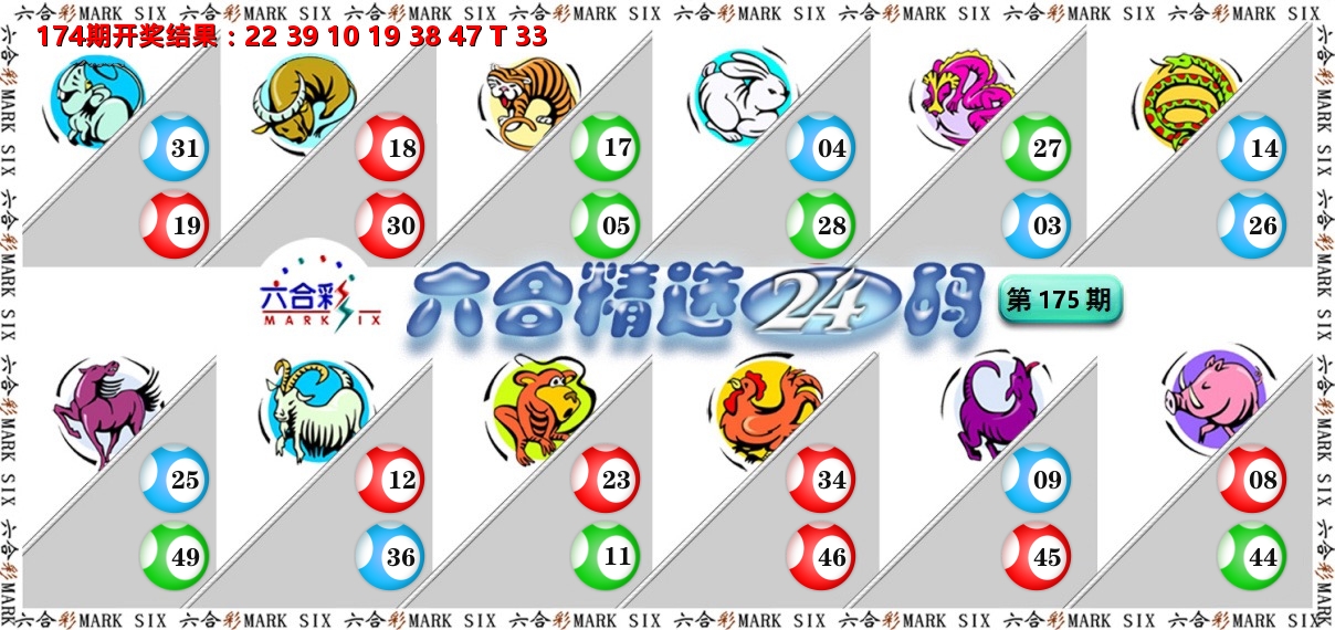 六合精选24码 第175期
