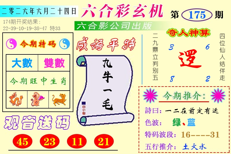 澳门六合玄机 第175期