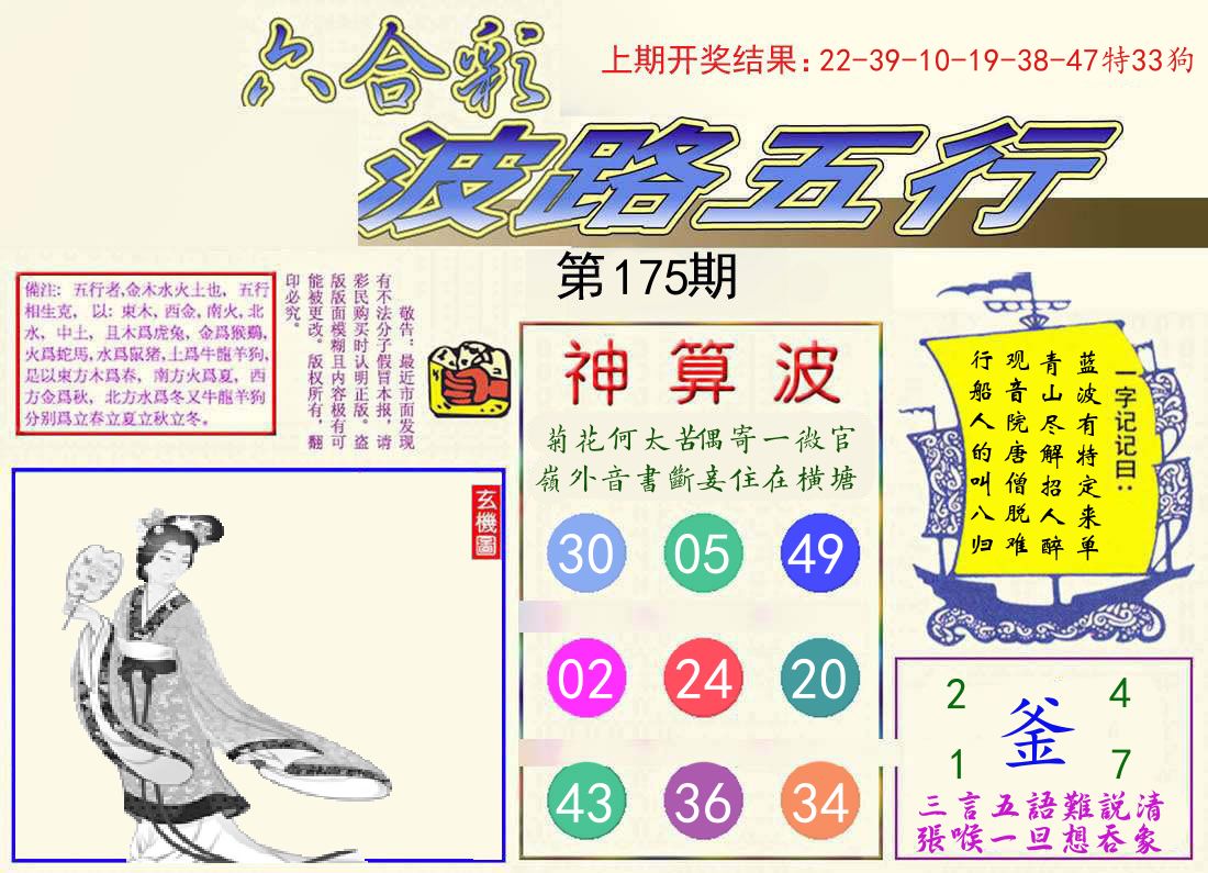 波路五行 第175期