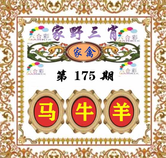 家野三肖 第175期