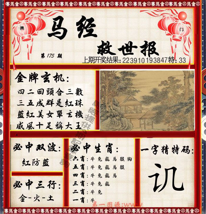 马经救世报 第175期