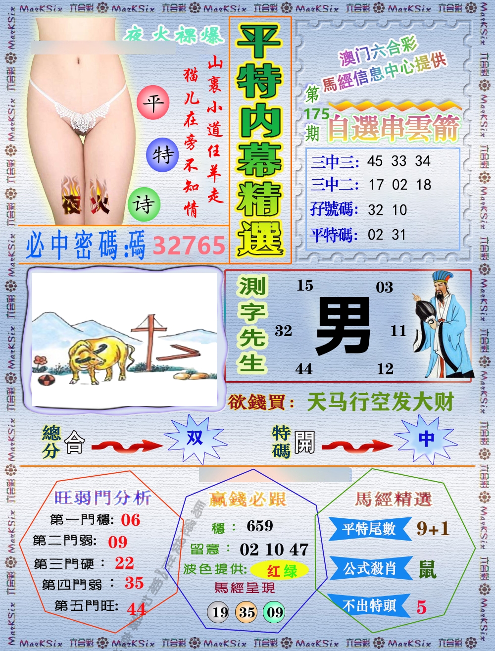 平特内幕精选 第175期