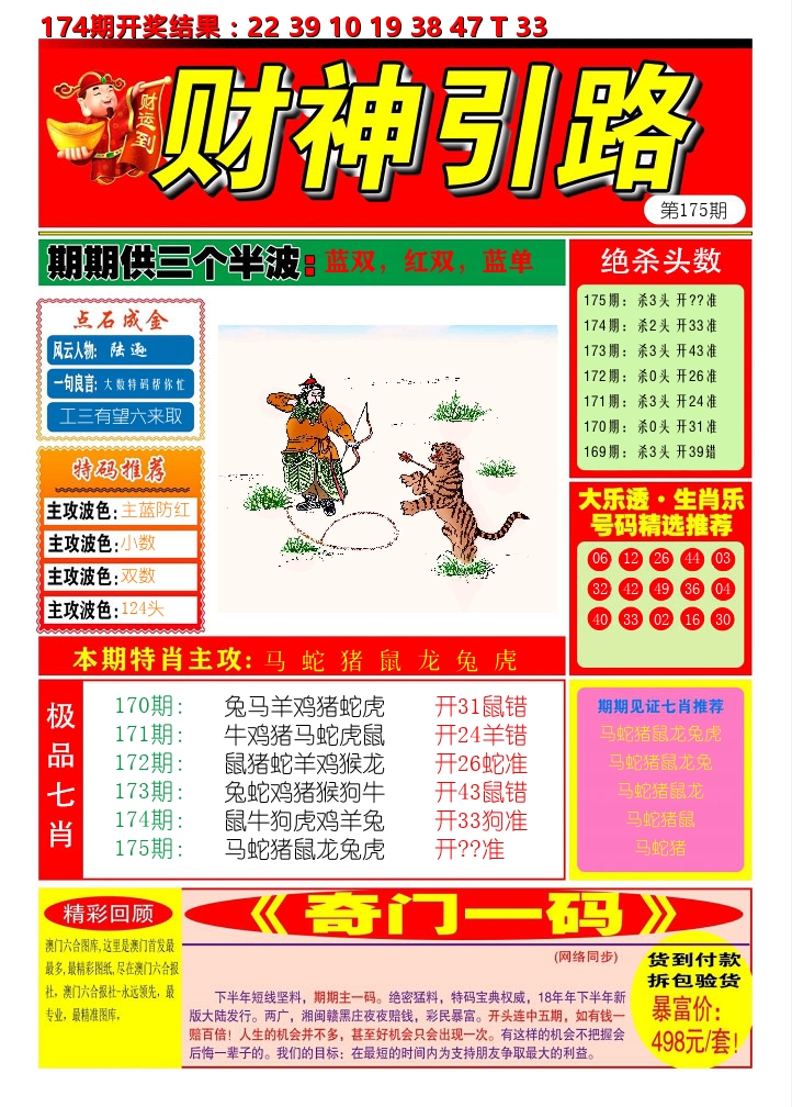 财神引路 第175期
