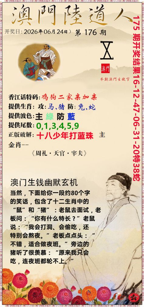 澳门陆道人 第176期