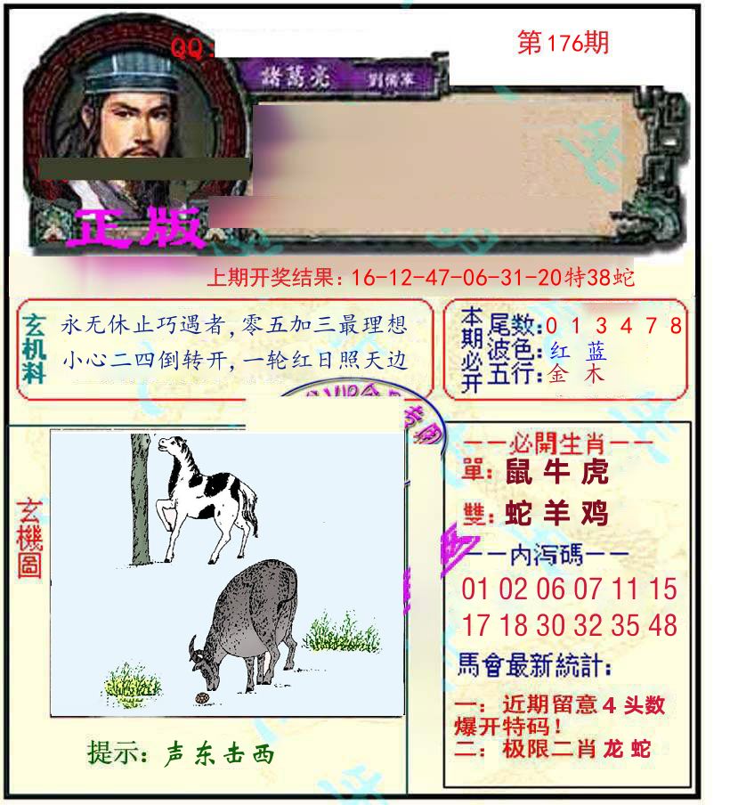 诸葛亮玄机 第176期