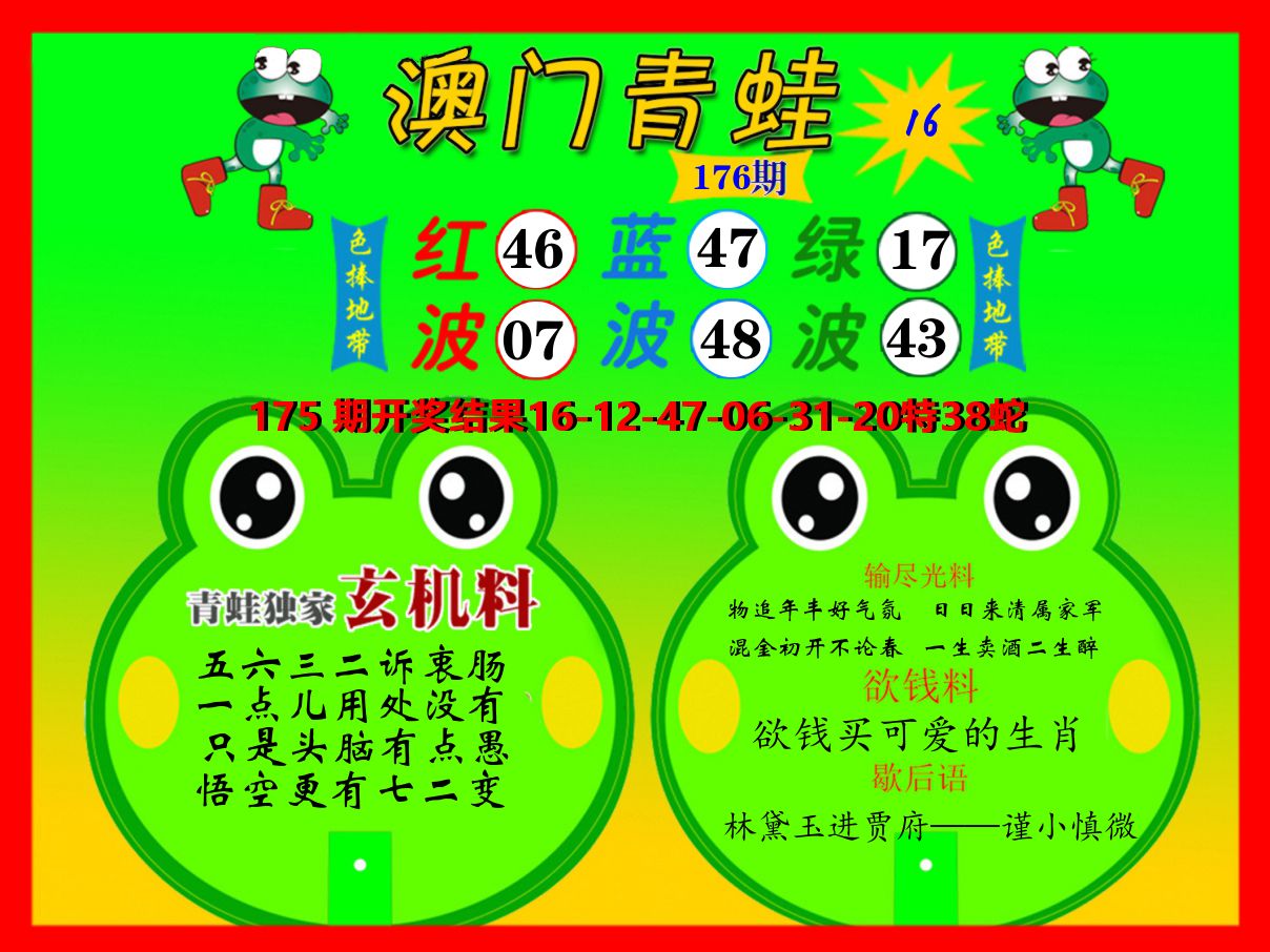 青蛙系列16 第176期