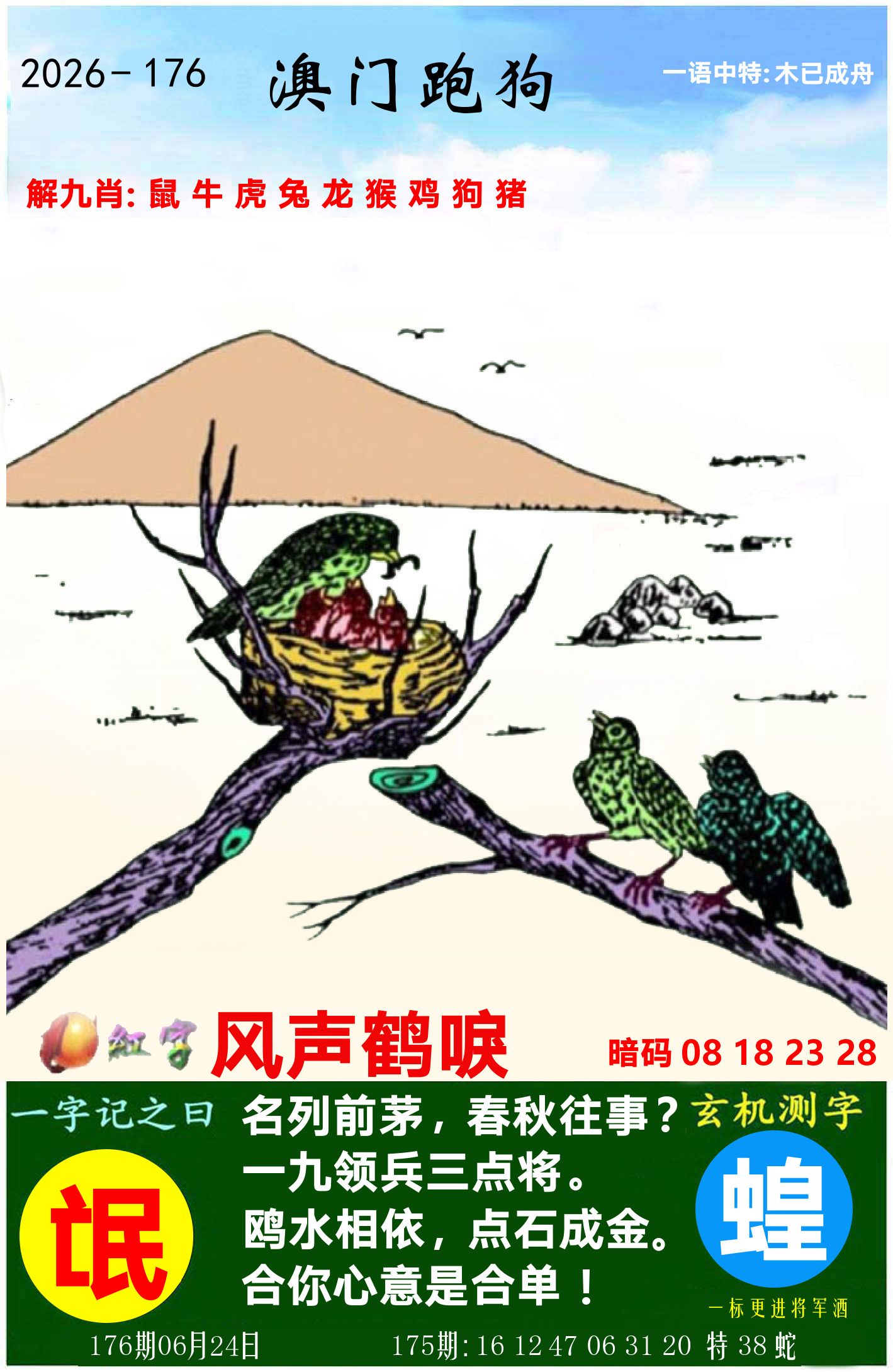 澳门跑狗图 第176期