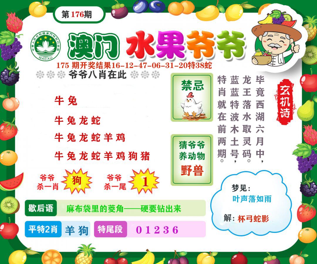 澳门水果爷爷 第176期
