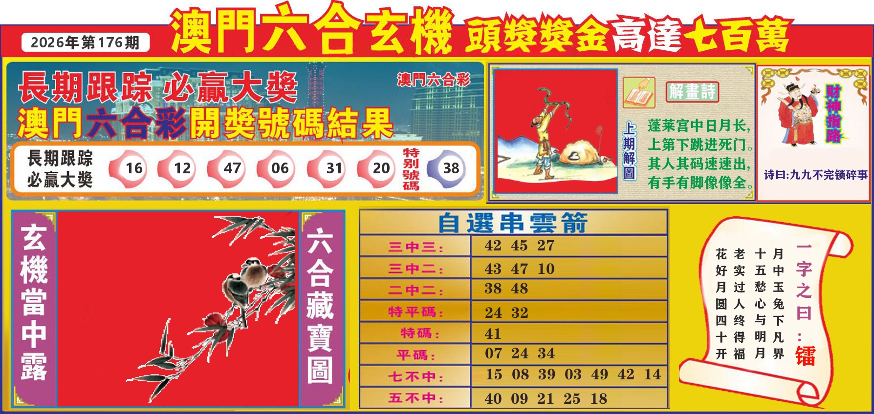 七星彩图C 第176期