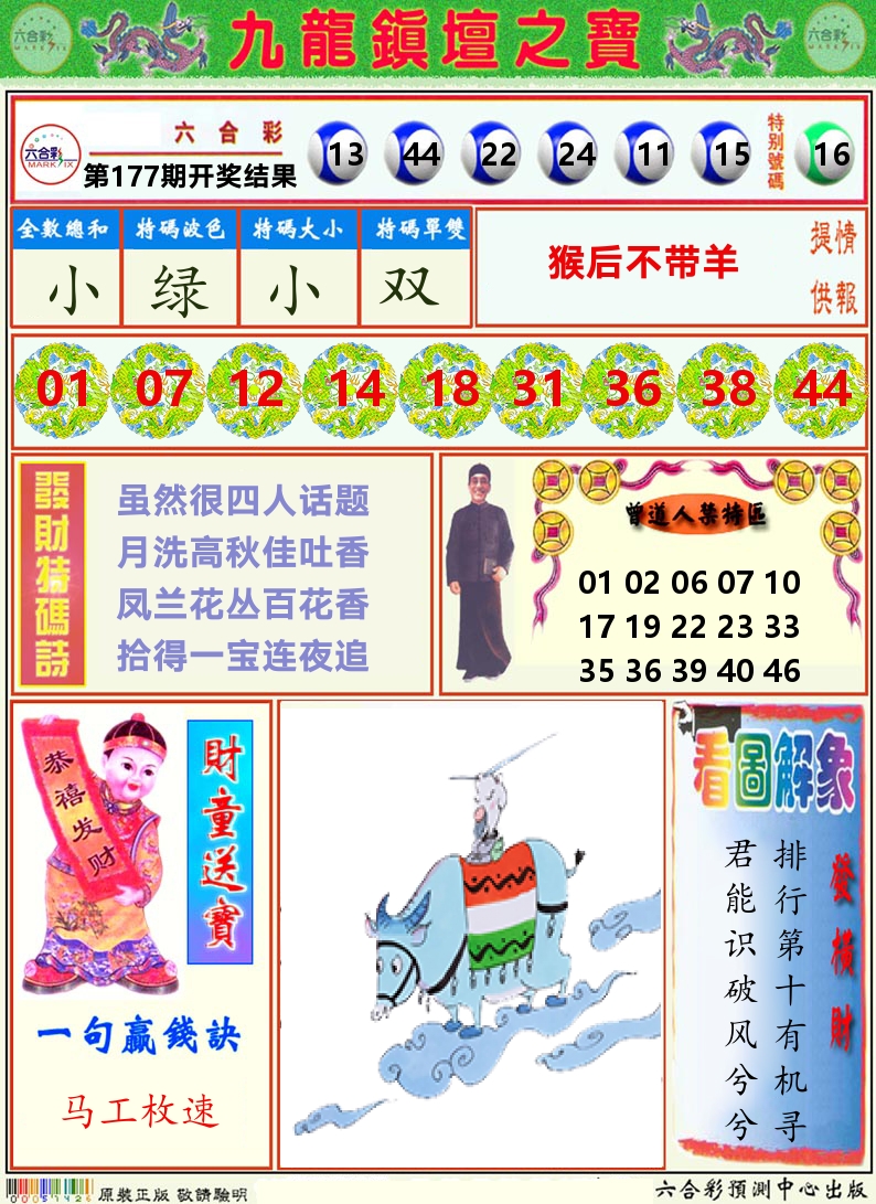 挂牌解特码A 第177期