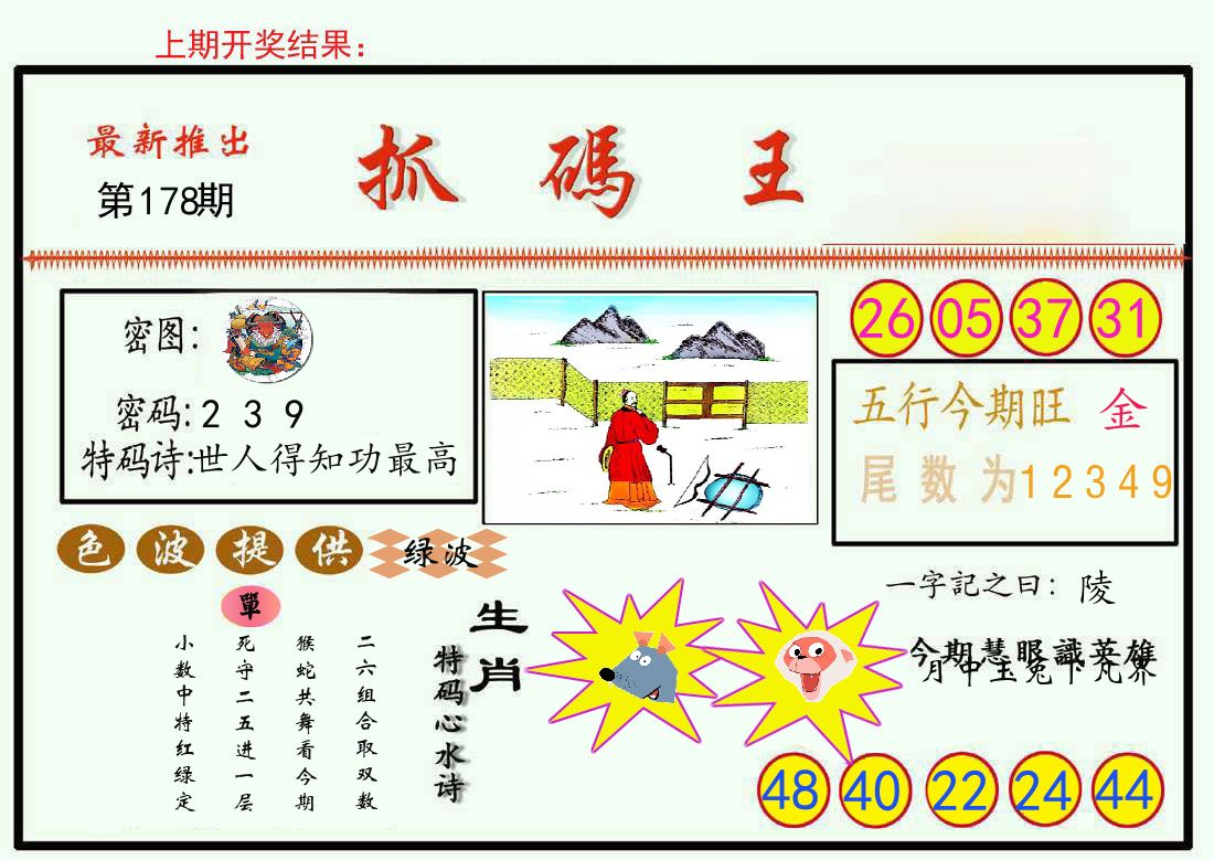 最新抓码王 第178期