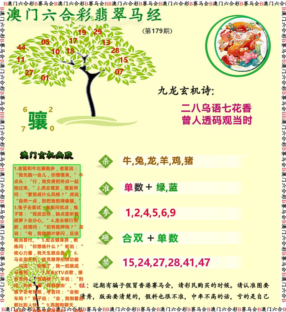 翡翠马经 第179期