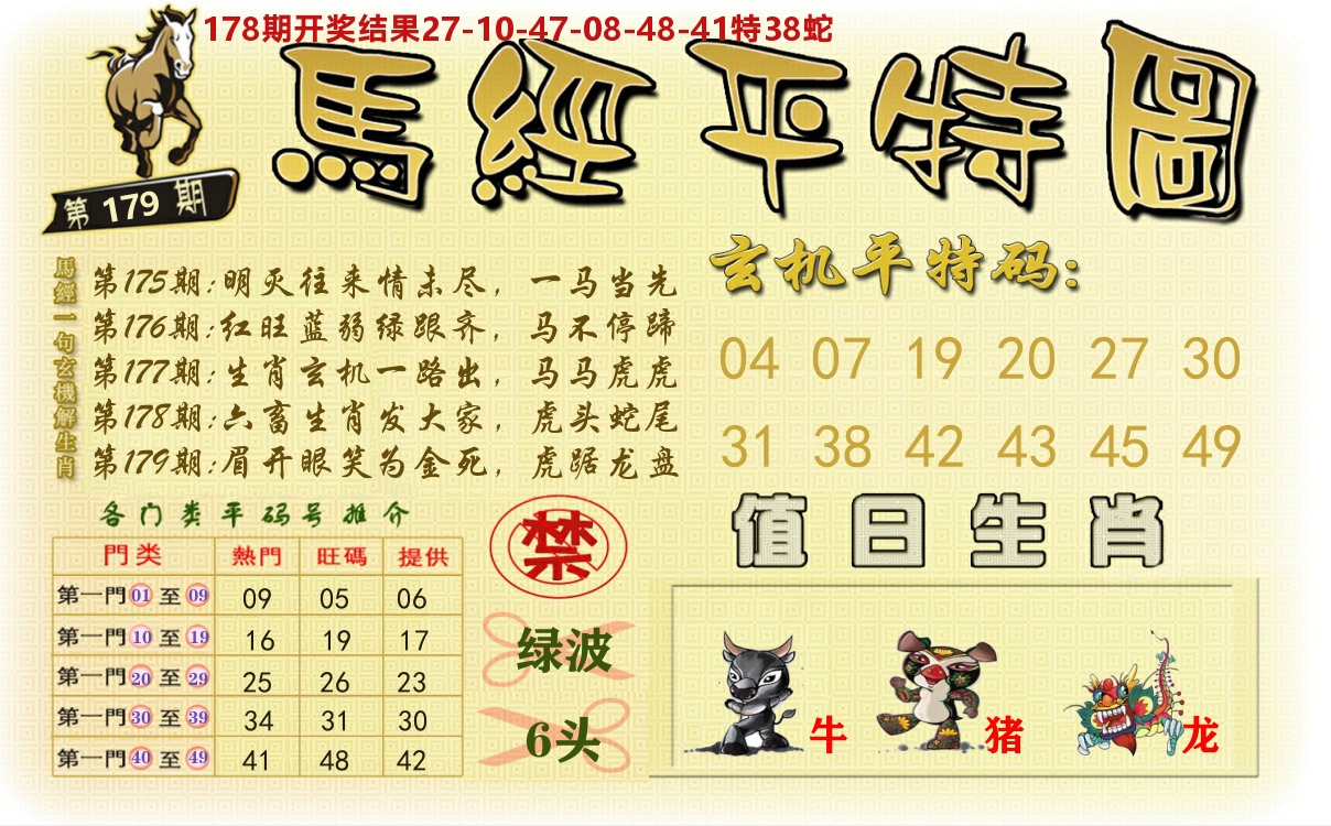 澳门平特图 第179期