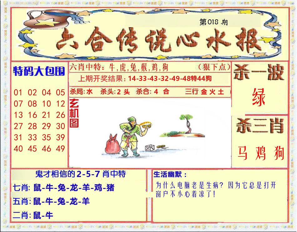 六合传说心水报 第18期