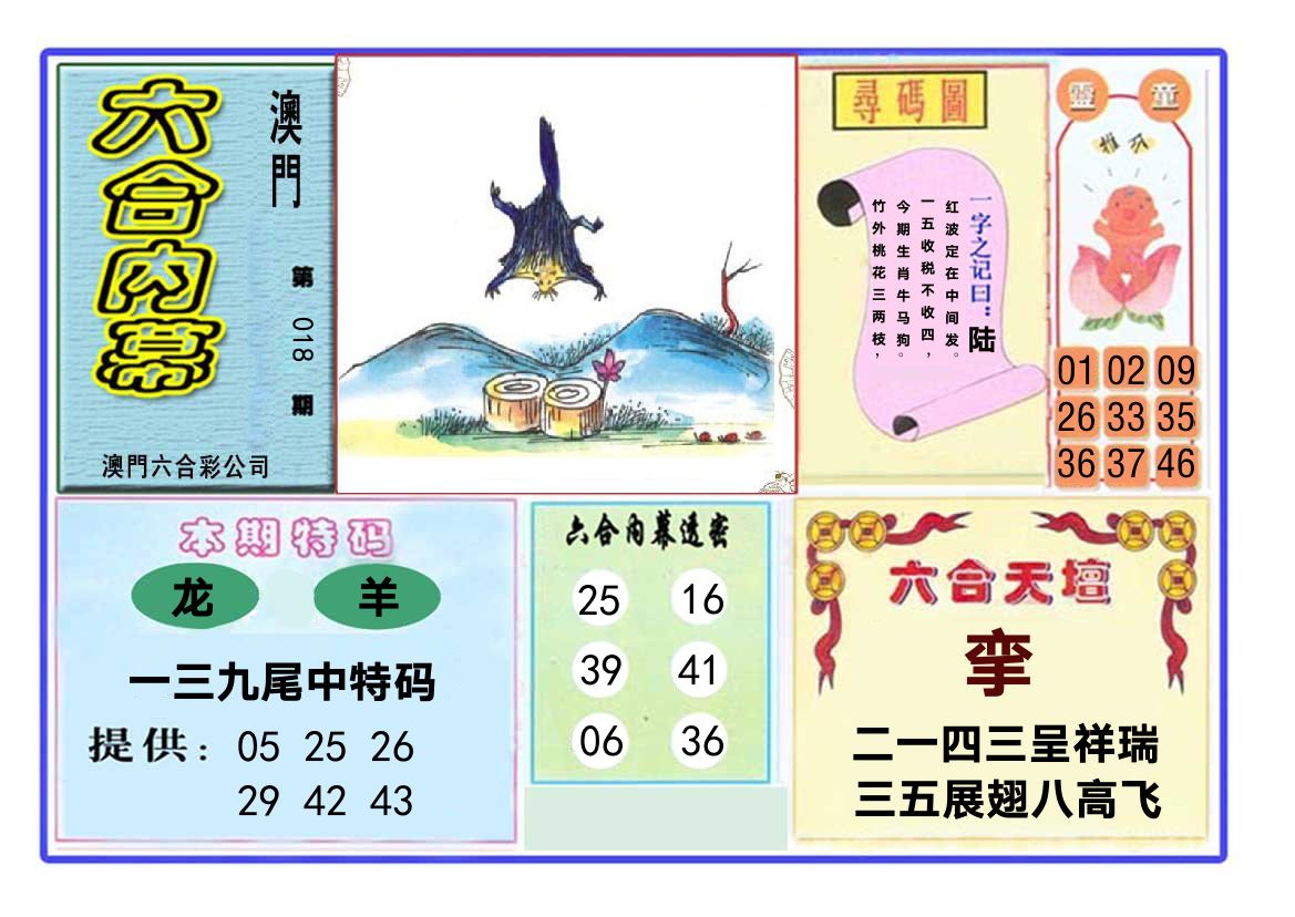 六合内幕 第18期
