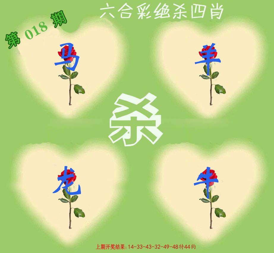 绝杀四肖 第18期