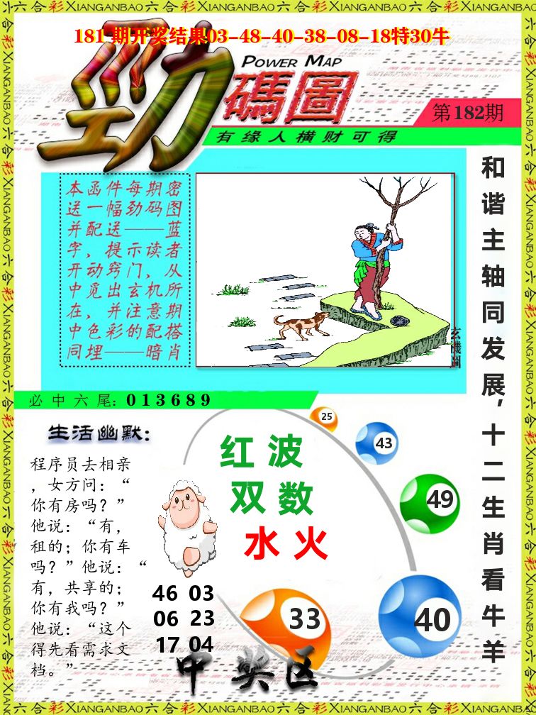 劲码图 第182期