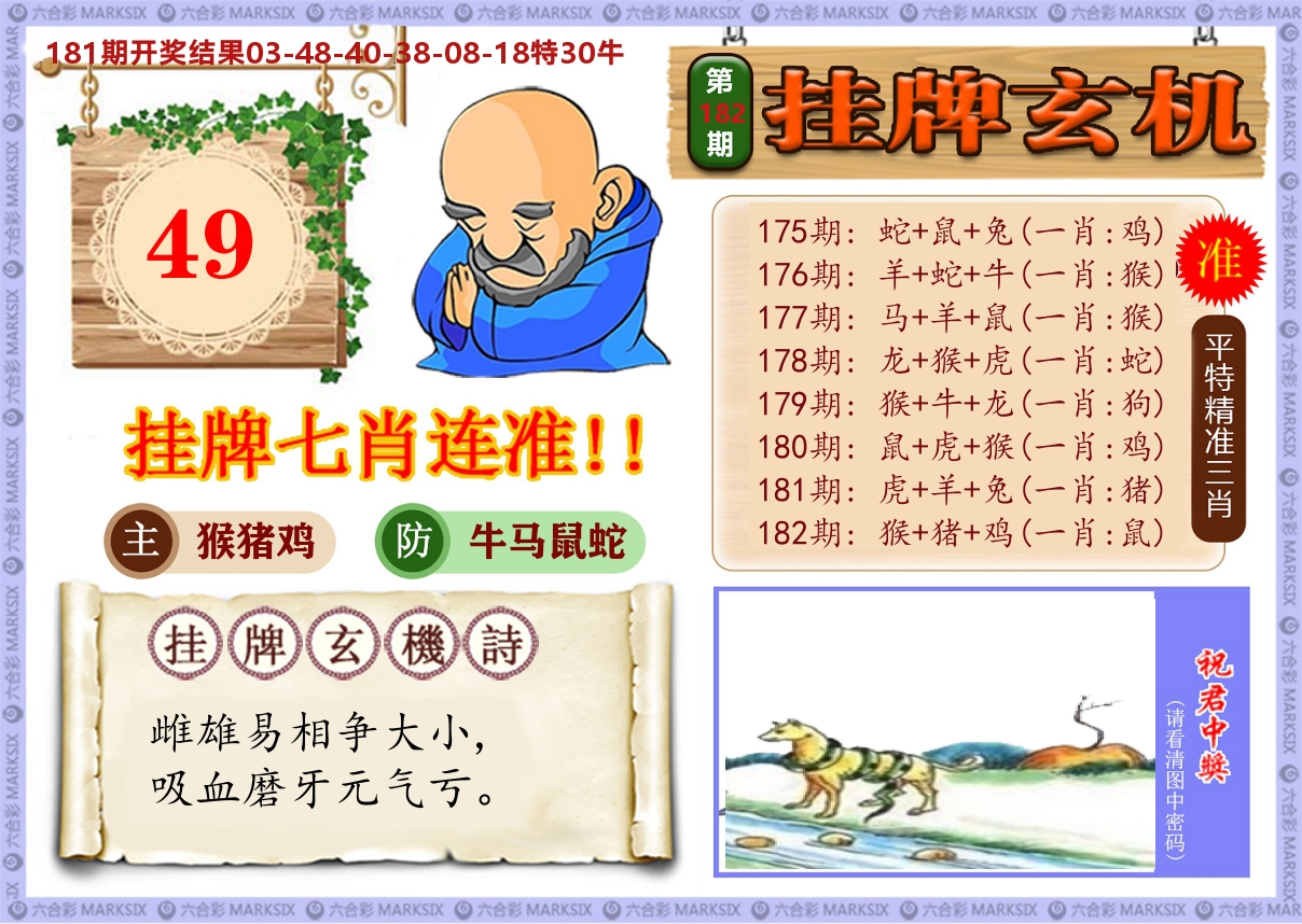 澳门挂牌玄机 第182期