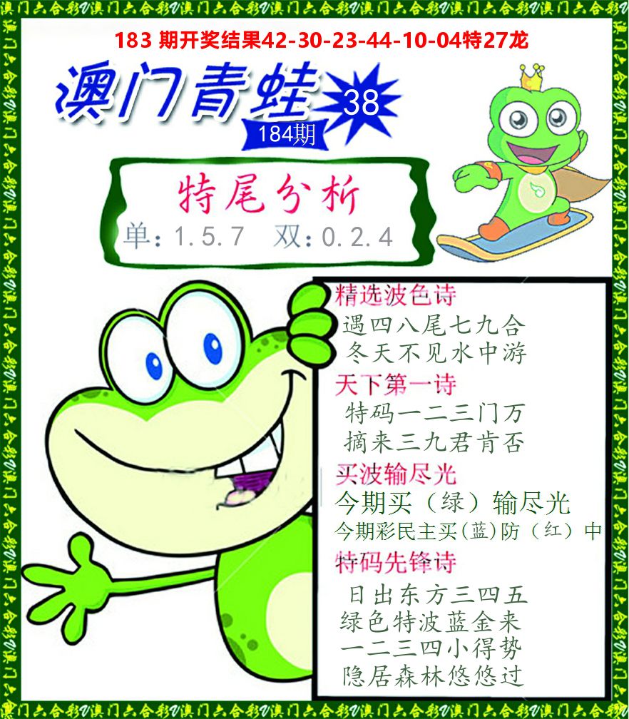 青蛙系列38 第184期