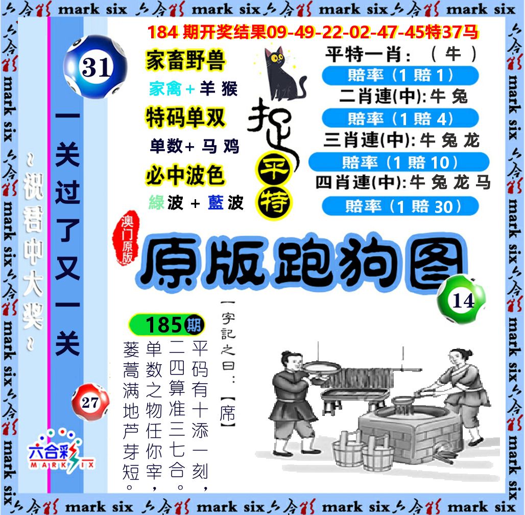 原版跑狗图 第185期
