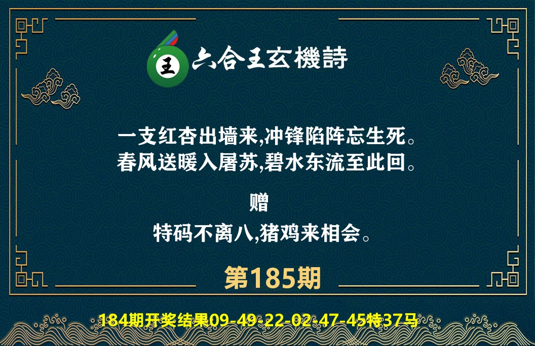 六合王玄机诗 第185期