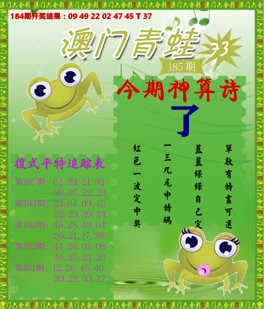 青蛙系列73 第185期