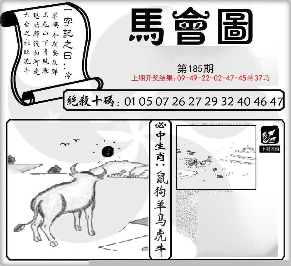 马会图 第185期