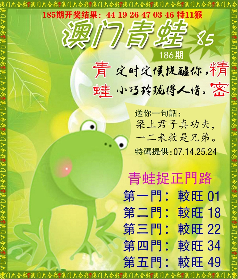 青蛙系列85 第186期