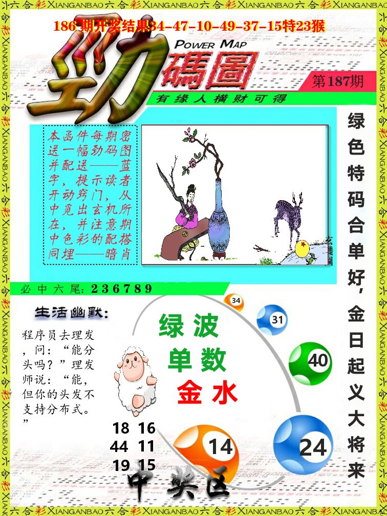 劲码图 第187期