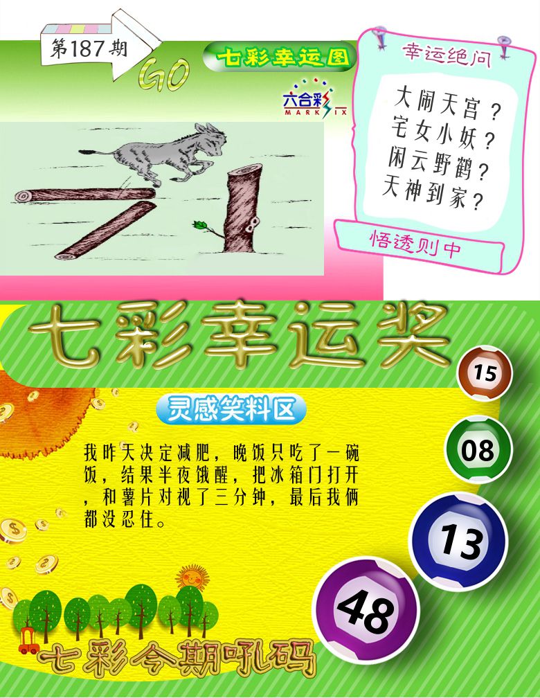 七彩幸运奖 第187期