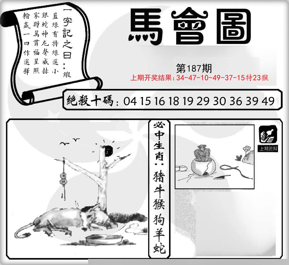 马会图 第187期