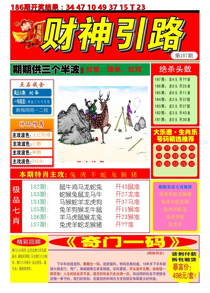 财神引路 第187期