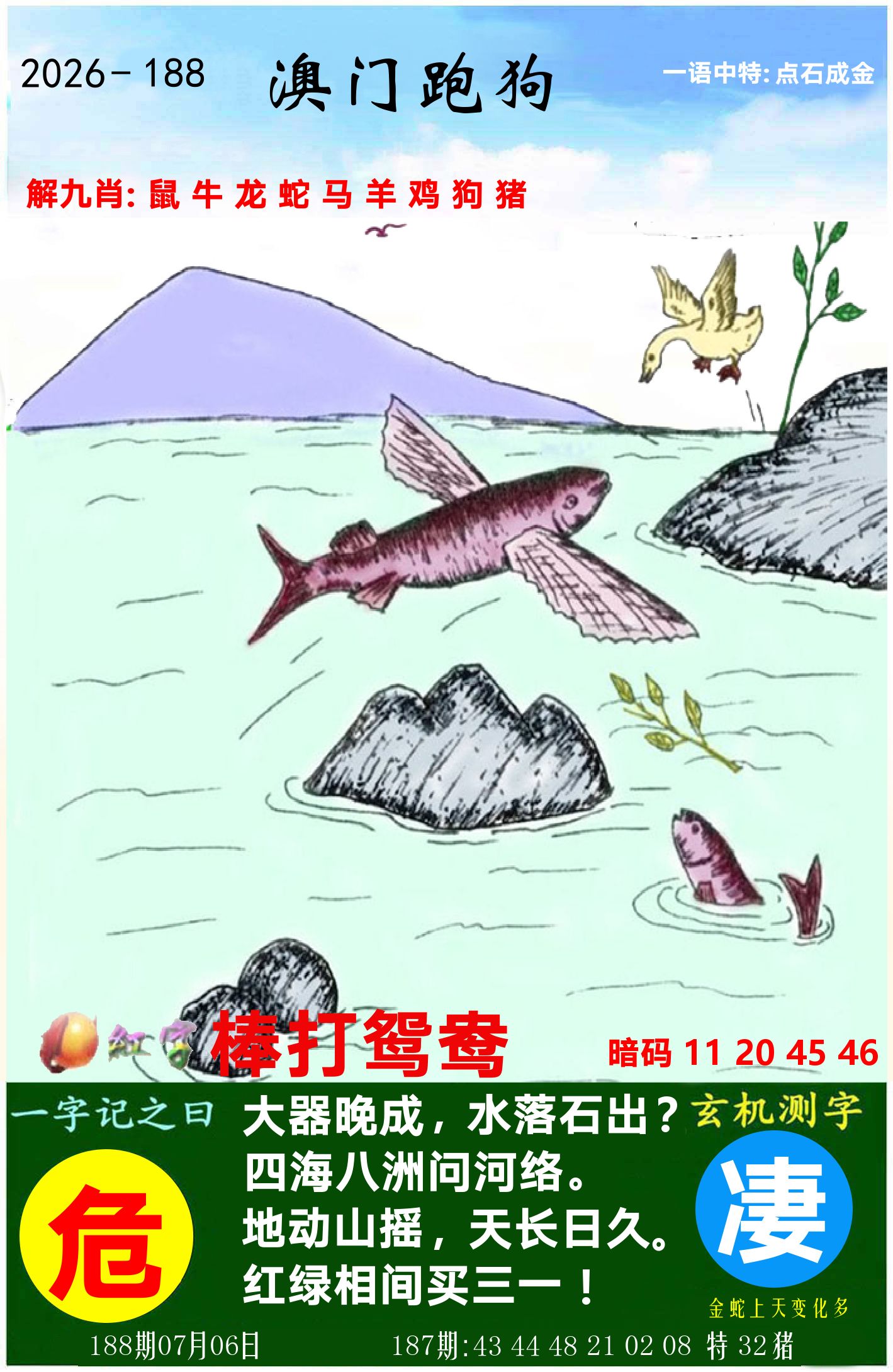 澳门跑狗图 第188期