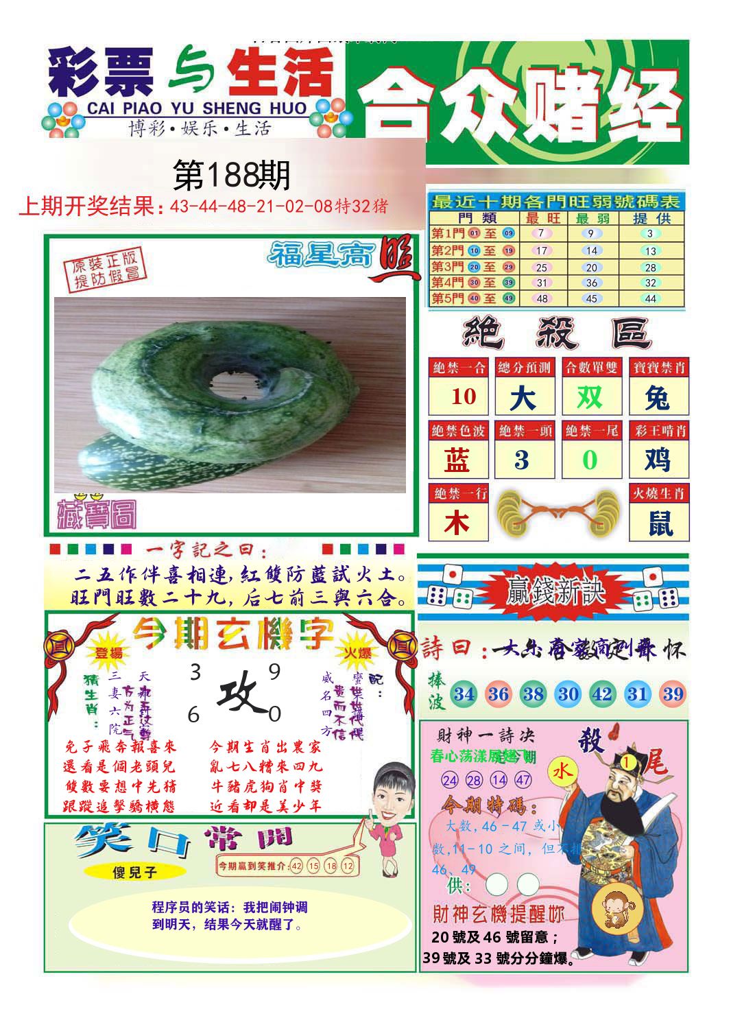 合众赌经 第188期