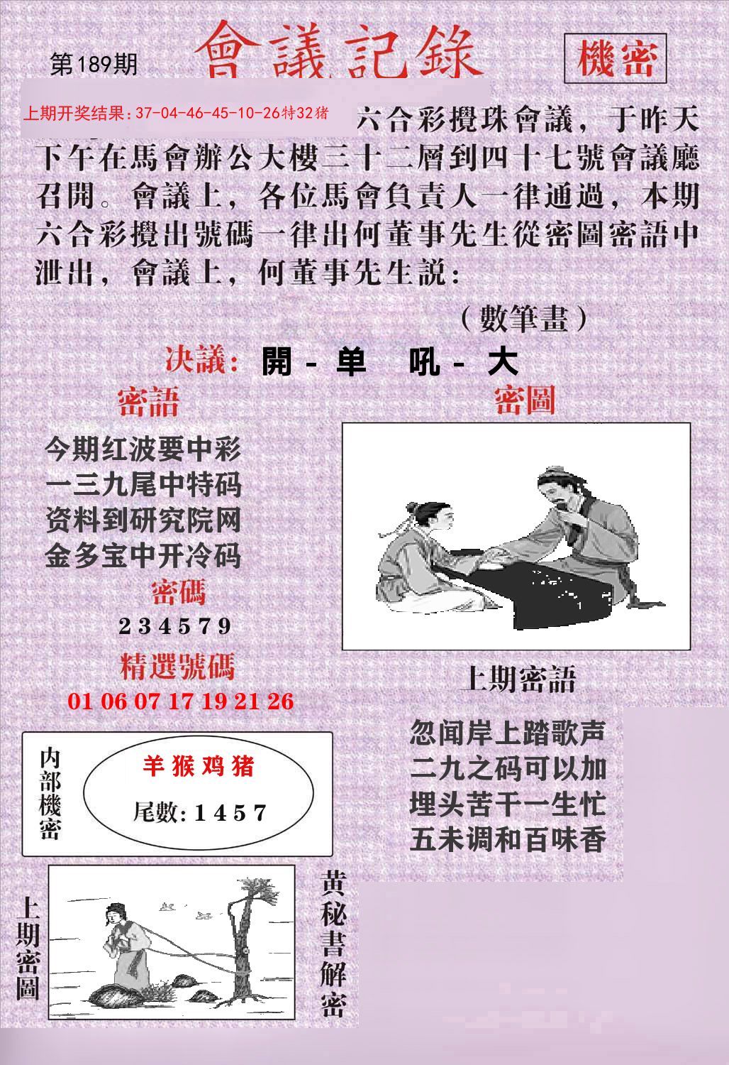 会议记录 第189期