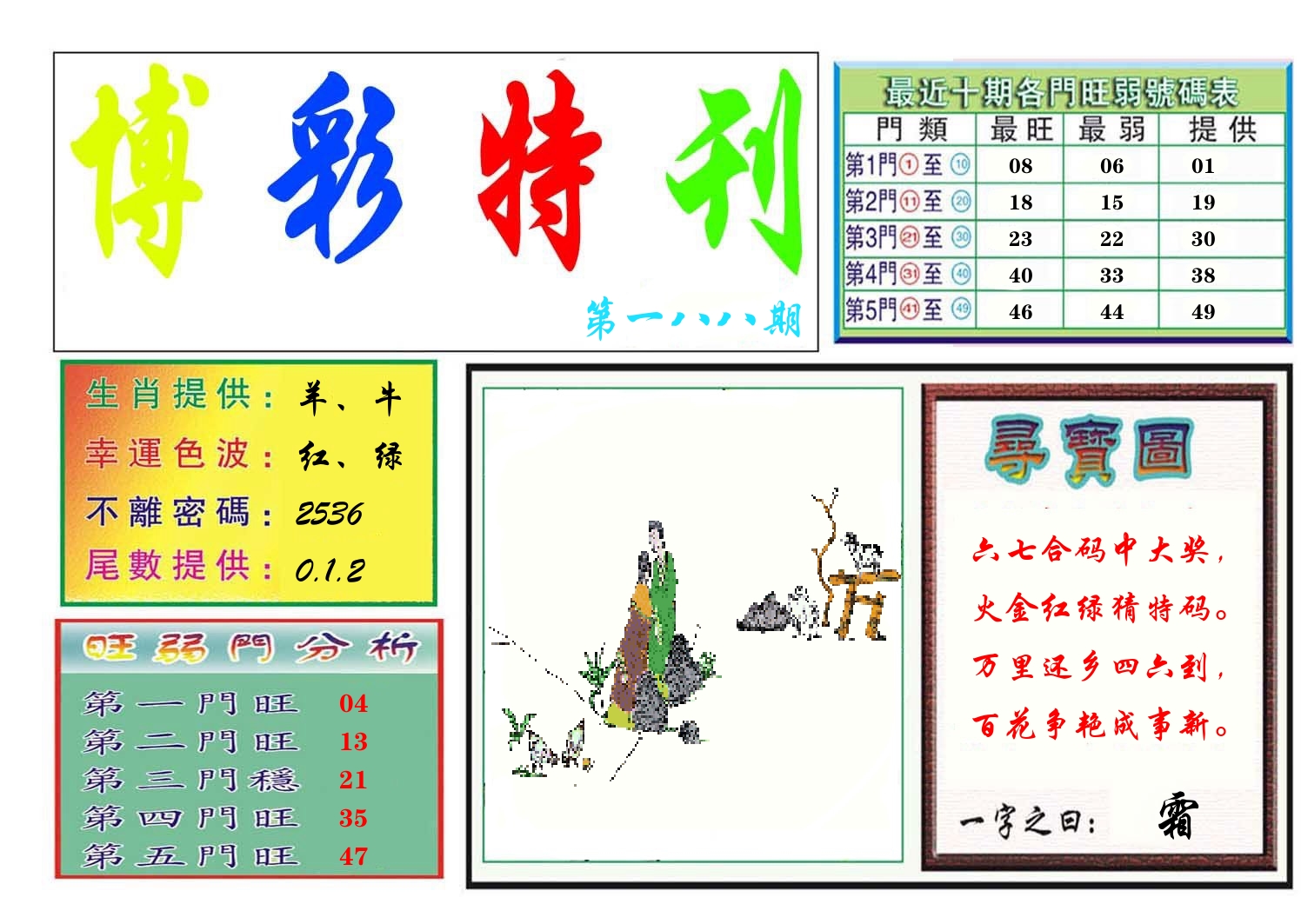 博彩特刊 第189期