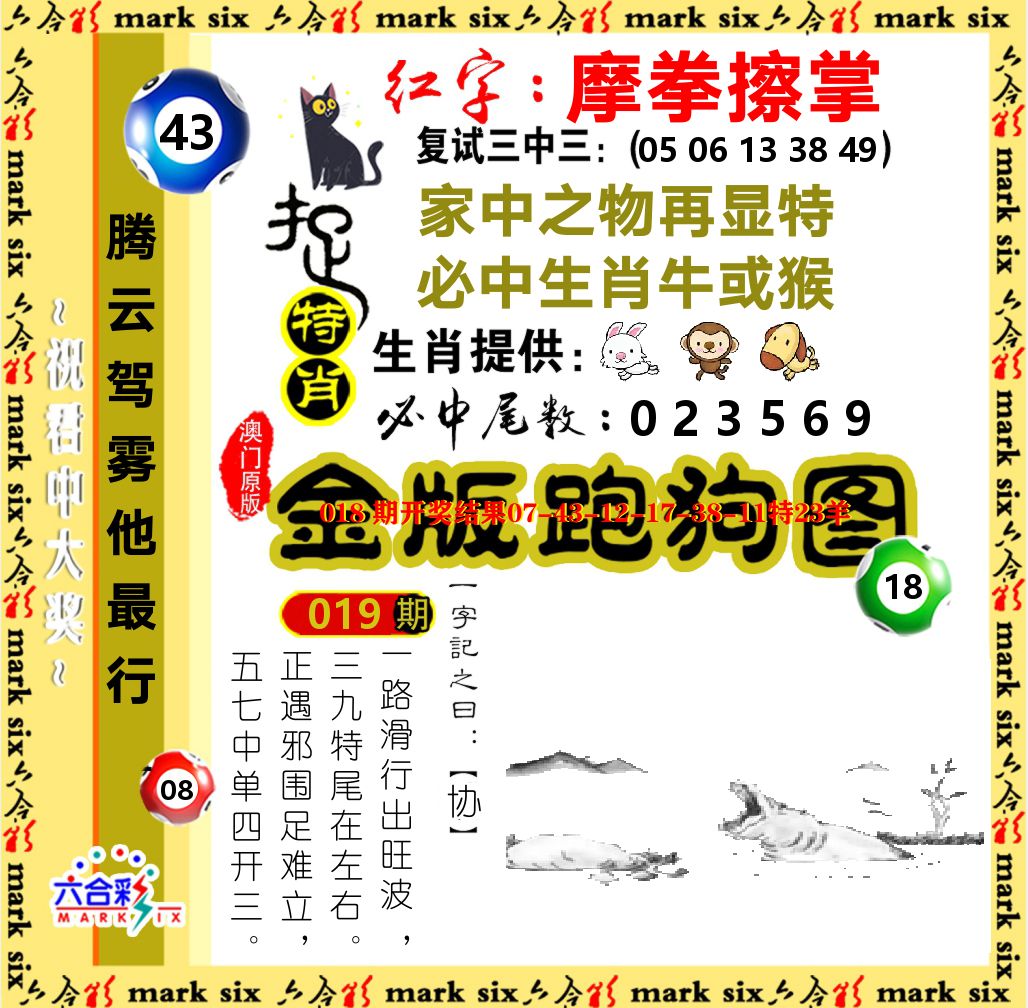 金版跑狗图 第19期