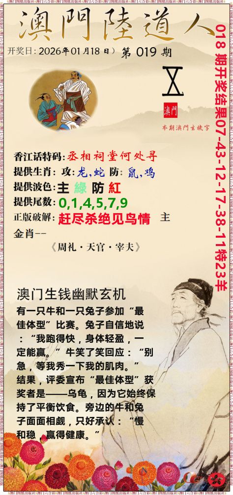 澳门陆道人 第19期