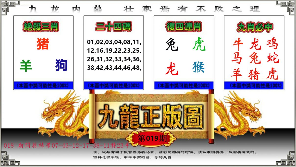 九龙正版图 第19期